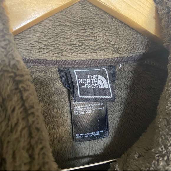 The North Face Jacket Womens Teddy Fleece Full Zip Jacket Large Fuzy Brown - Picture 4 of 9